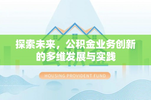 依安探索未来，公积金业务创新的多维发展与实践