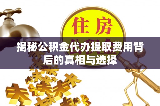 依安揭秘公积金代办提取费用背后的真相与选择