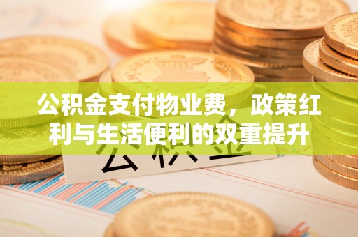 依安公积金支付物业费，政策红利与生活便利的双重提升