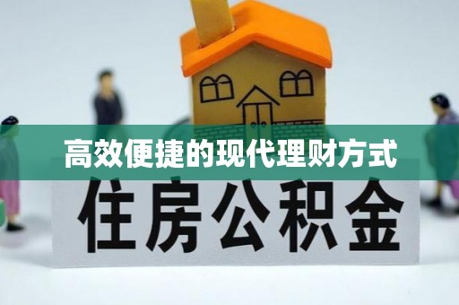 依安高效便捷的现代理财方式